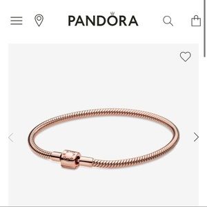 Pandora Moments Barrel Clasp Snake Chain Bracelet